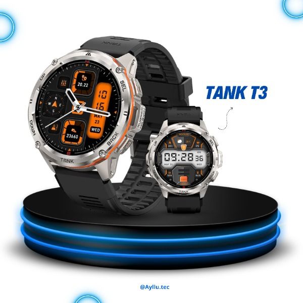 Smartwatch Tank T3 Ultra Acuático Grado Militar - plateado