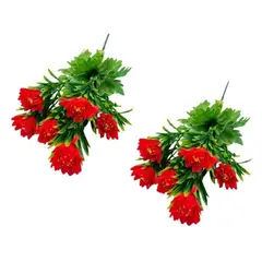 FLORIPA - Set de 2 Bouquets De Crisantemo Con Follaje BG308006-RJ FLORIPASTORE