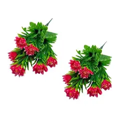 FLORIPA - Set de 2 Bouquets De Crisantemo Con Follaje BG308006-ROS1 FLORIPASTORE