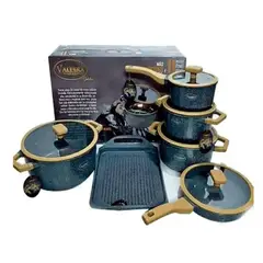 VALESKA - Set De Ollas 11pcs Vl-11ST Roca Volcánica