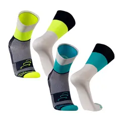 SILVERA NANOTECH - 2 pares Medias mujer hombre running ciclismo basket gimnasio tenis