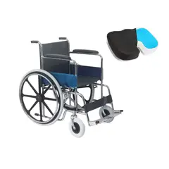 OEM - SILLA DE RUEDAS CROMADA STANDAR + COJIN