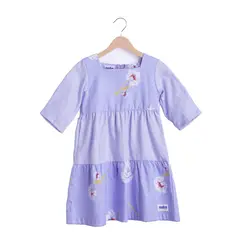 NATA COTON - VESTIDO ALGODÓN FRANELA CELESTE