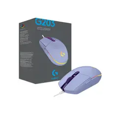 LOGITECH - Mouse Gaming G203 RGB Lila