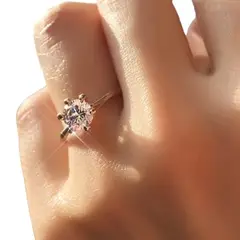 GENERICO - Aro Promesa Compromiso Solitario Bañado Oro18K San Valentín Genieka