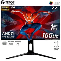 TEROS GAMING - Monitor 27 Full HD 165Hz 1Ms AMD FreeSync Pivot.