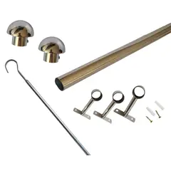 GENERICO - Pack para Cortina Hongo con Baston de 3.00 Mts 1" - 25 MM