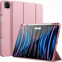 FUNDAANTIGOLPES - Funda Smart Cover con Porta Lapiz para IPAD PRO 13" 2024 PALO ROSA