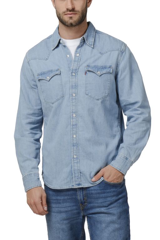 Camisa Hombre Classic Western Standard Azul