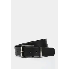 VELEZ - Vélez Cinturón Unifaz Coraje De Cuero Hombre Pasador Negro