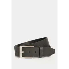 VELEZ - Vélez Cinturón Unifaz Kiat Cuero Hombre Grabado Placa Negro