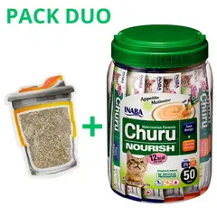 CHURU - DUO VET NOURISH - ATUN POLLO 50 U (PACK CATNIP 2)