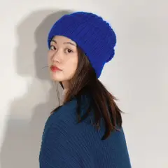 KAST PE - Beanie Shantall Chullo Gorro Mujer Estilo Holgado - Azul