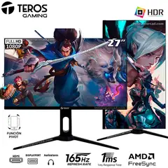 TEROS - Monitor Gaming TE-2752G 27 Full HD 165Hz 1Ms AMD FreeSync Pivot