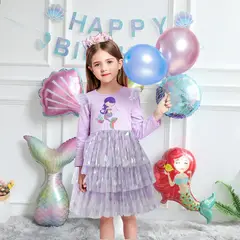 GENERICO - VESTIDO DE NIÑA DISEÑO DE SIRENA