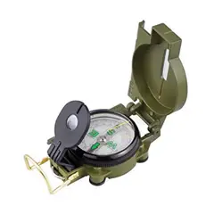 GENERICO - Brújula Lensatic Compass - Estilo Militar Metal Verde