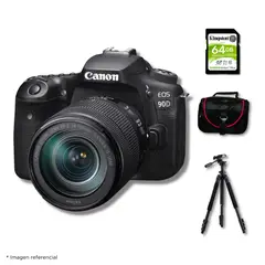 CANON - Cámara EOS 90D DSLR + Lente EF-S 18-135 MM IS USM + Kit Deluxe.