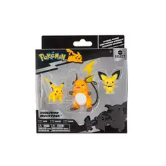 JAZWARES - Figura Accion Pokemon Pikachu Evolución