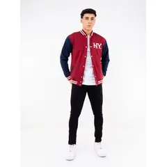 NEW YORK STARS - Casaca modelo americana NY-Guinda