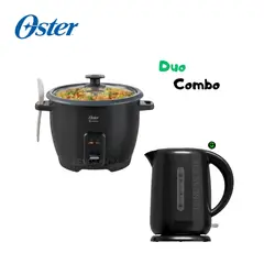 OSTER - Combo Olla Arrocera CKSTRCB10DFBLK Y Hervidor BVSTKT3101