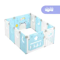 GENERICO - Corral De Juegos Plegable Bebe Modelo Estrella color Celeste