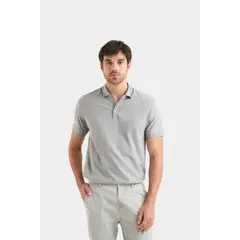 VELEZ - Vélez Polo Casual Algodón Pima Gris