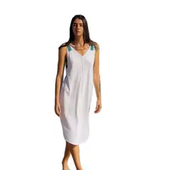 PERMUTA - Salida de playa midi algodon Eva Blanco