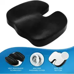 CARJOLLITY - Kit Cojín ergonómico lumbar asiento y cuello auto camioneta