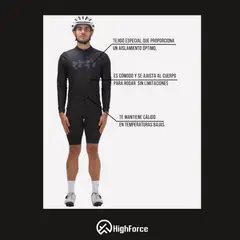 COLOMBIANA - Casaca Térmica ML Unisex para Ciclismo