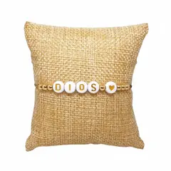 LUCYANA JOYAS Y ACCESORIOS - Pulsera para Mujer de Hilo con la Frase Dios - Joyas Lucyana