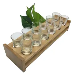 GENERICO - Set de 12 copitas con base de madera