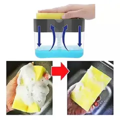 GENERICO - Dispensador Lavavajillas Jabon Liquido 2 en 1 + Esponja