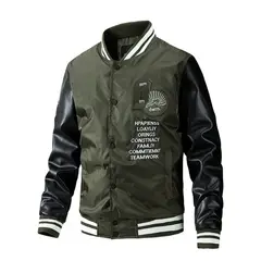 TIOZONEY - Chaqueta de béisbol para hombre - Verde