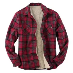 TIOZONEY - Camisa térmica para hombres - Rojo