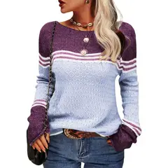 TIOZONEY - Sweater Cuello Redondo Mujer