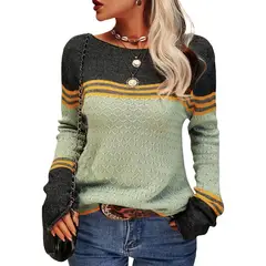 TIOZONEY - Sweater Cuello Redondo Mujer