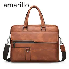 TIOZONEY - Maletín Portafolio Bolso PU Ecológico Notebook para Hombre