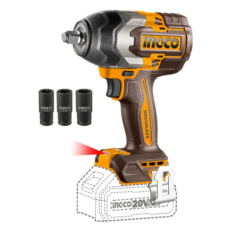 Llave de impacto 850Nm Ingco