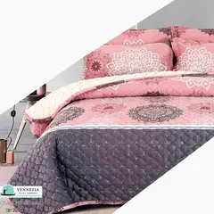 VENECIA - Set Cubrecama Piel de Angel con Reverso Cordero 2Plz-M07