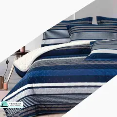 VENECIA - Set Cubrecama Piel de Angel con Reverso Cordero 2Plz-M02