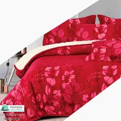 VENECIA - Set Cubrecama Piel de Angel con Reverso Cordero 2Plz-M09