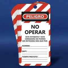 STEELPRO - Pack x 10 : Tarjeta de Bloqueo No Operar