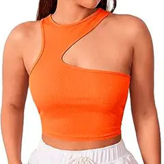 GENERICO - Basico Mujer Top Rip Oprah Powell Naranja