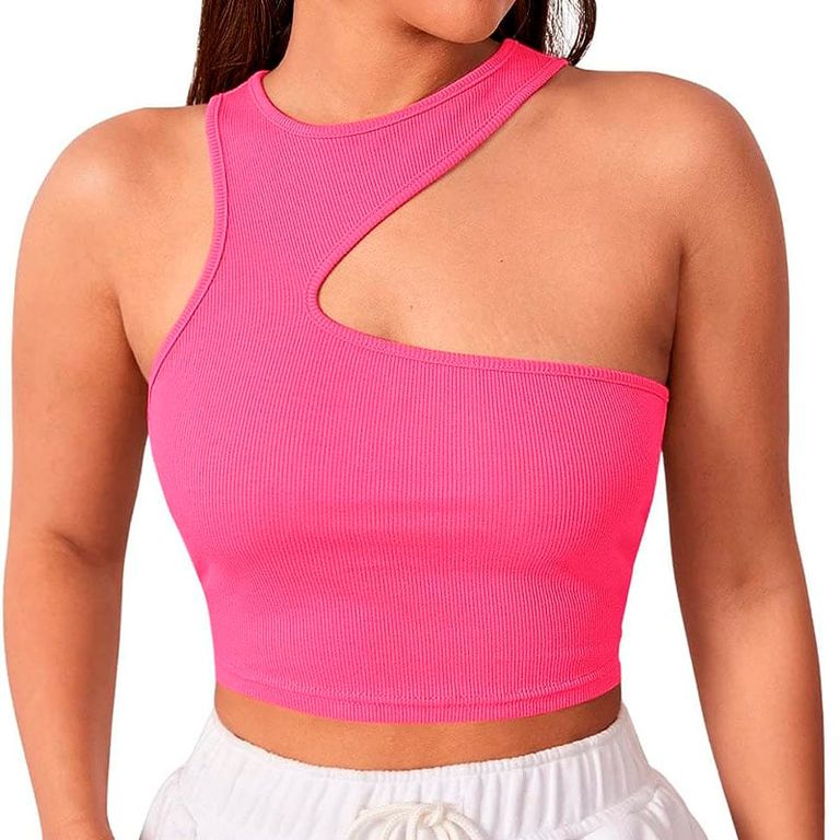 Basico Mujer Top Rip Oprah Powell Fucsia