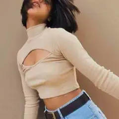 GENERICO - Basico Mujer Top Rip Judith Pelosi Crema