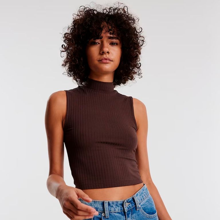 Basico Mujer Top Rip Amanda Tomé Marron