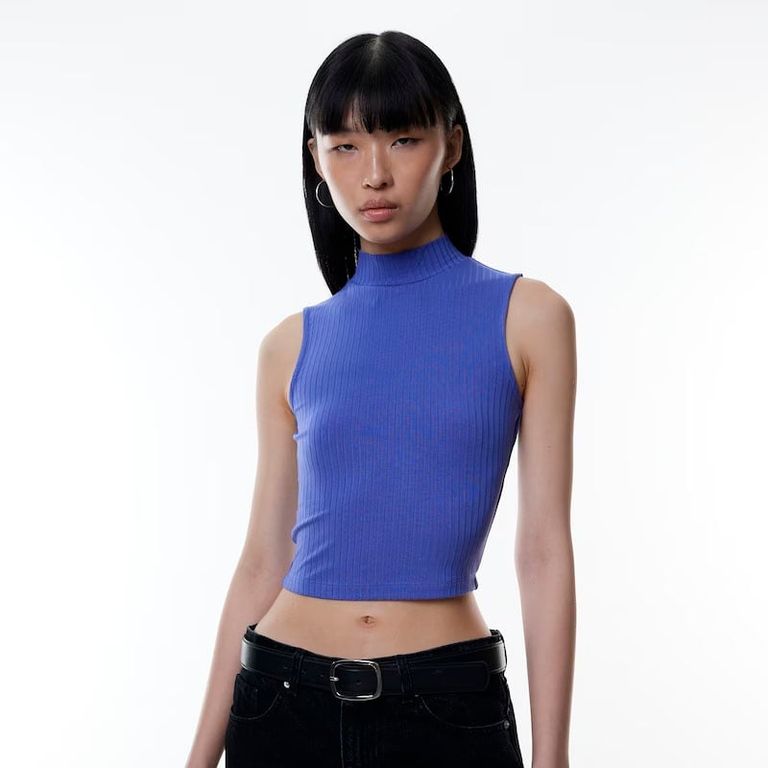 Basico Mujer Top Rip Amanda Tomé Azul
