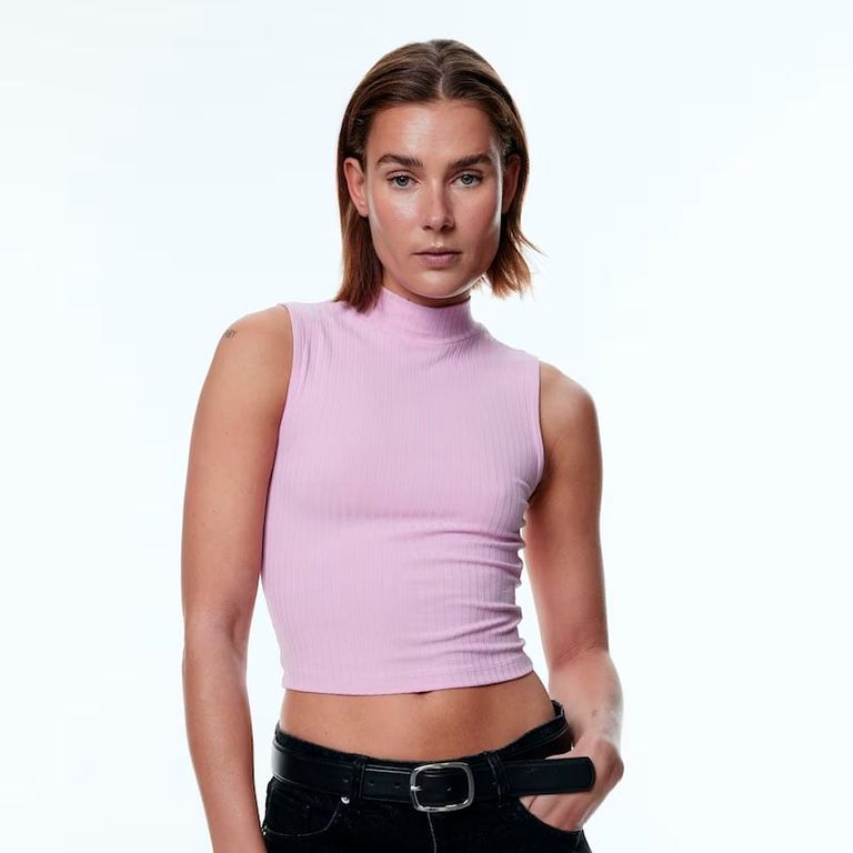 Basico Mujer Top Rip Amanda Tomé Rosa