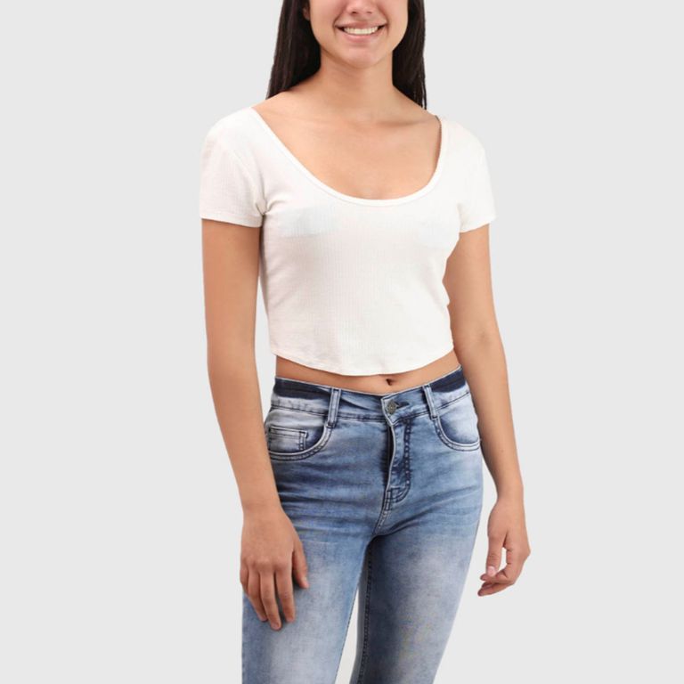 Basico Mujer Top Rip Daniela Galvez Blanco