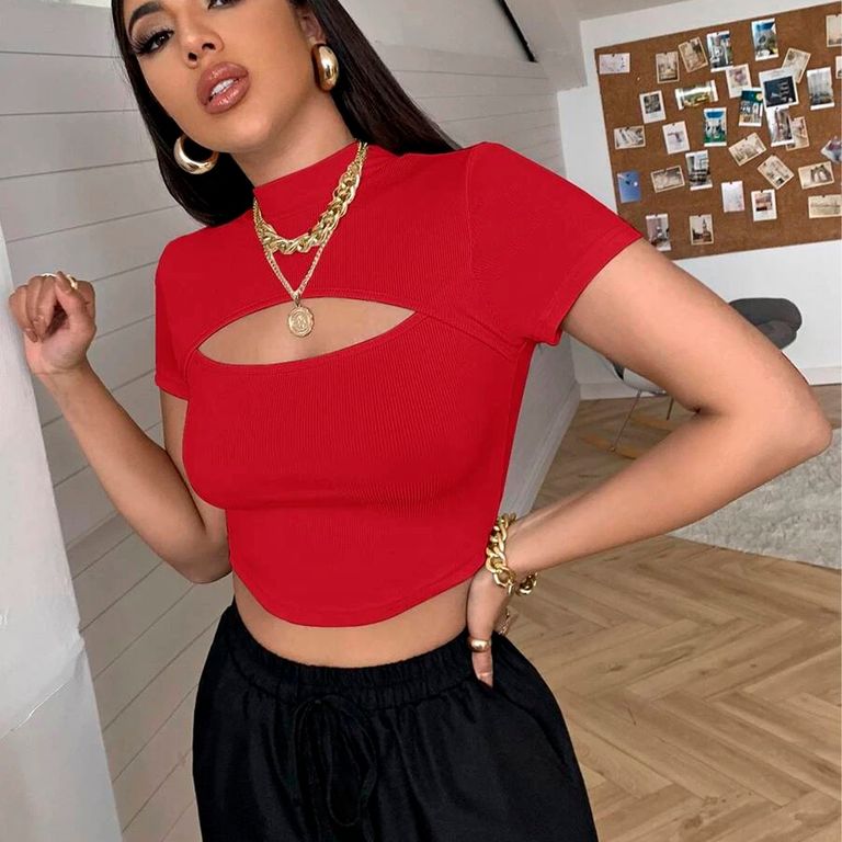 Basico Mujer Top Rip Giorgia French Rojo